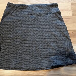 Title Nine Charcoal Herringbone A-Line Skirt